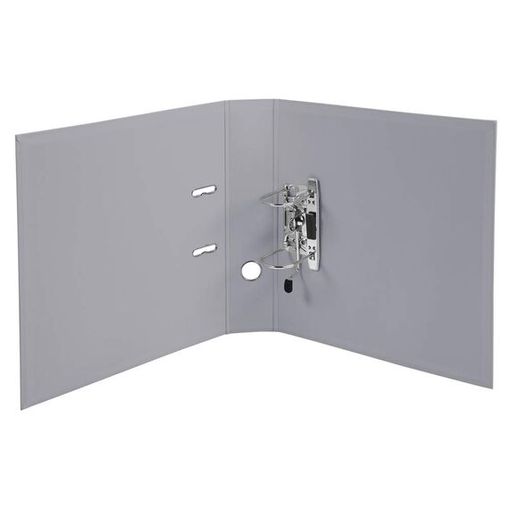 Exacompta 53740E 10er Pack Premium PVC-Ordner Prem´Touch. 7 cm breit DIN A4 Ringordner Aktenordner Briefordner Büroordner Plastikordner Schlitzordner grau