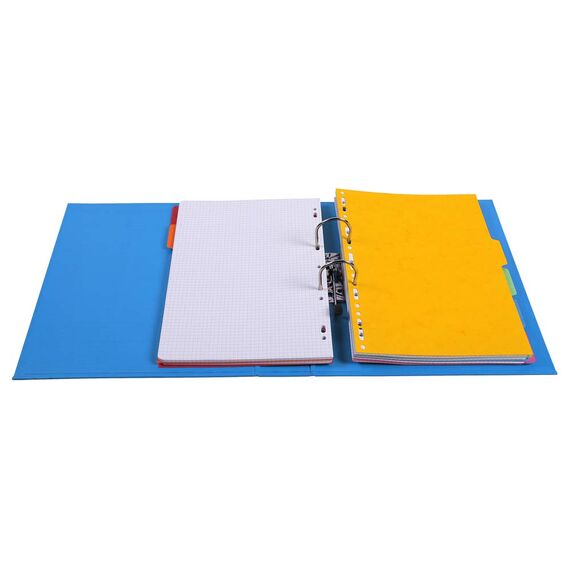 Exacompta 53742E 10er Pack Premium PVC-Ordner Prem´Touch. 7 cm breit DIN A4 Ringordner Aktenordner Briefordner Büroordner Plastikordner Schlitzordner blau