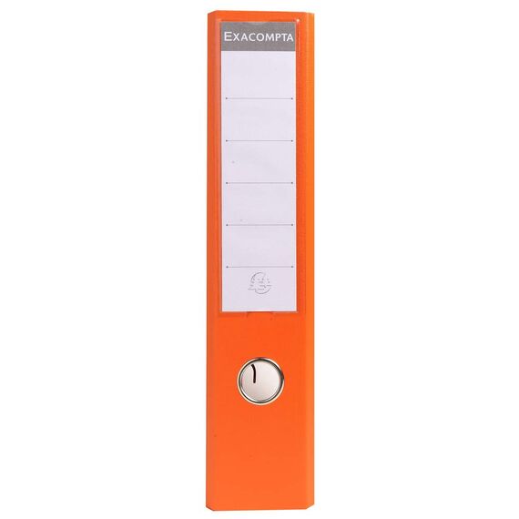 Exacompta 53744E 10er Pack Premium PVC-Ordner Prem´Touch. 7 cm breit DIN A4 Ringordner Aktenordner Briefordner Büroordner Plastikordner Schlitzordner orange