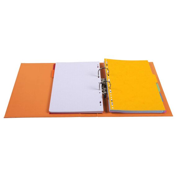 Exacompta 53744E 10er Pack Premium PVC-Ordner Prem´Touch. 7 cm breit DIN A4 Ringordner Aktenordner Briefordner Büroordner Plastikordner Schlitzordner orange