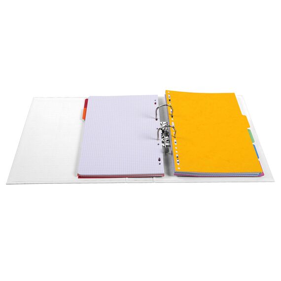 Exacompta 53748E 10er Pack Premium PVC-Ordner Prem´Touch Pastell. 7 cm breit DIN A4 Ringordner Aktenordner Briefordner Büroordner Plastikordner Schlitzordner Weiß