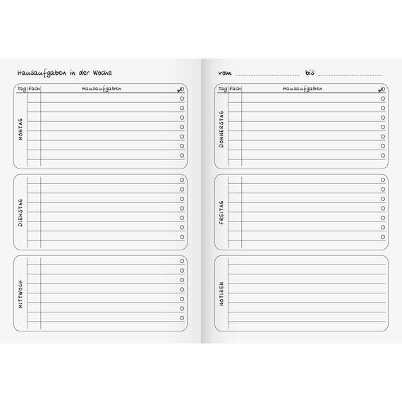 BRUNNEN Hausaufgabenheft | A5, 24 Blatt, rot