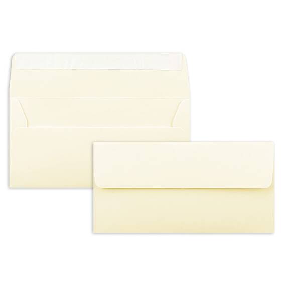 75x Briefpapier Set DIN A4 mit DIN Lang Briefumschlägen, Haftklebung - Vanille (Creme) - mattes Schreibpapier mit Kuverts - FarbenFroh by GUSTAV NEUSER