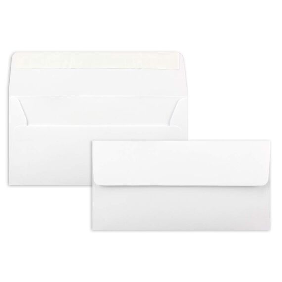 100x Briefpapier Set DIN A4 mit DIN Lang Briefumschlägen, Haftklebung - Weiß - mattes Schreibpapier mit Kuverts - FarbenFroh by GUSTAV NEUSER