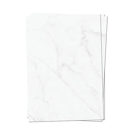 50 x PRESENTOU Briefpapier beidseitig bedruckt 120 Gramm Papier | Motivpapier Urkundenpapier Urkunde Speisekarte Liebesbrief (Marmoriert, 50 Bögen)