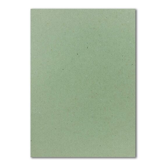 100x Briefpapier Set DIN A4 mit DIN Lang Briefumschlägen, Nassklebung - Kraftpapier-Grün - Recycling-Schreibpapier mit Kuverts - FarbenFroh by GUSTAV NEUSER