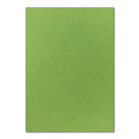 100x Briefpapier Set DIN A4 mit DIN Lang Briefumschlägen, Nassklebung - Kraftpapier-Hellgrün - Recycling-Schreibpapier mit Kuverts - FarbenFroh by GUSTAV NEUSER