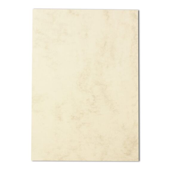 200x Briefpapier Set DIN A4 mit DIN Lang Briefumschlägen, Nassklebung - Chamois Marmoriert (Cremefarben) - mattes Schreibpapier mit Kuverts - FarbenFroh by GUSTAV NEUSER