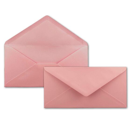 200x Briefpapier Set DIN A4 mit DIN Lang Briefumschlägen, Nassklebung - Alt-Rosa - mattes Schreibpapier mit Kuverts - FarbenFroh by GUSTAV NEUSER