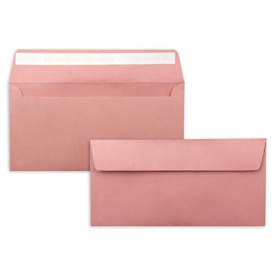 200x Briefpapier Set DIN A4 mit DIN Lang Briefumschlägen, Haftklebung - Alt-Rosa - mattes Schreibpapier mit Kuverts - FarbenFroh by GUSTAV NEUSER