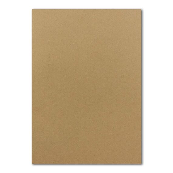 200x Briefpapier Set DIN A4 mit DIN Lang Briefumschlägen, Haftklebung - Kraftpapier Braun - Recycling-Schreibpapier mit Kuverts - FarbenFroh by GUSTAV NEUSER