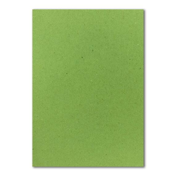 250x Briefpapier Set DIN A4 mit DIN Lang Briefumschlägen, Nassklebung - Kraftpapier-Hellgrün - Recycling-Schreibpapier mit Kuverts - FarbenFroh by GUSTAV NEUSER