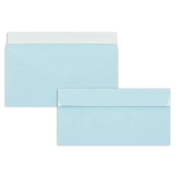 250x Briefpapier Set DIN A4 mit DIN Lang Briefumschlägen, Haftklebung - Hellblau - mattes Schreibpapier mit Kuverts - FarbenFroh by GUSTAV NEUSER