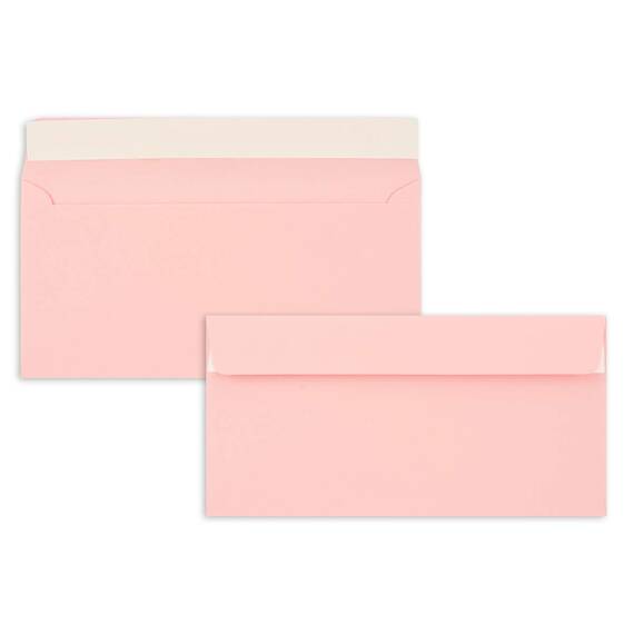 300x Briefpapier Set DIN A4 mit DIN Lang Briefumschlägen, Haftklebung - Rosa - mattes Schreibpapier mit Kuverts - FarbenFroh by GUSTAV NEUSER