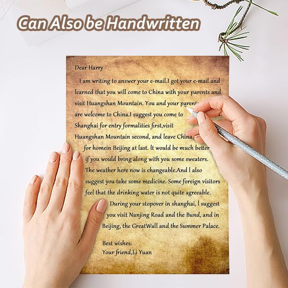 Xpieoyrm 50 Blatt Blätter Retro Briefpapier, A4 Beidseitig Bedruckbar Briefpapier Vintage Papier, Briefpapier Schreibpapier, Druckpapier für Einladungen, Basteln, Briefschreiben und Papier Schatzkarte