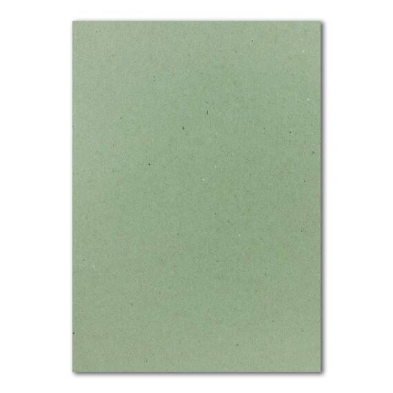 700x Briefpapier Set DIN A4 mit DIN Lang Briefumschlägen, Nassklebung - Kraftpapier-Grün - Recycling-Schreibpapier mit Kuverts - FarbenFroh by GUSTAV NEUSER