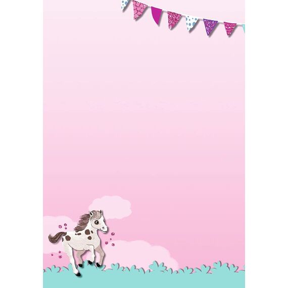 moses. Pferde Briefpapier-Set - Briefbögen, Briefumschläge und bunte Sticker in einer praktischen Aufbewahrungsmappe, Utensilien für Brief-FreundInnen, 26246