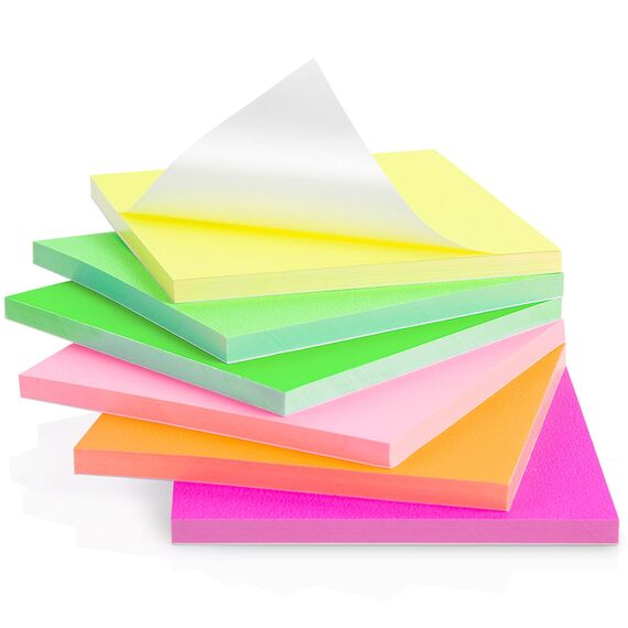 Elektrostatisch Selbstklebend Haftnotizen, 76 x 76 mm, 480 Blatt Sticky Magnetic Notes Flipchart Papier, Haftnotizen Klebezettel Beweglich und verschiebbar auf jeder Oberfläche