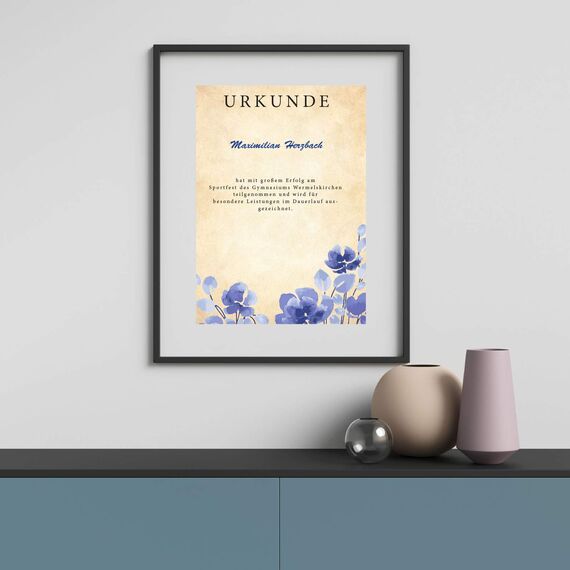 50 x PRESENTOU Briefpapier beidseitig bedruckt 120 Gramm Papier | Motivpapier Urkundenpapier Urkunde Speisekarte Liebesbrief (Vintage Hell, 50 Bögen)