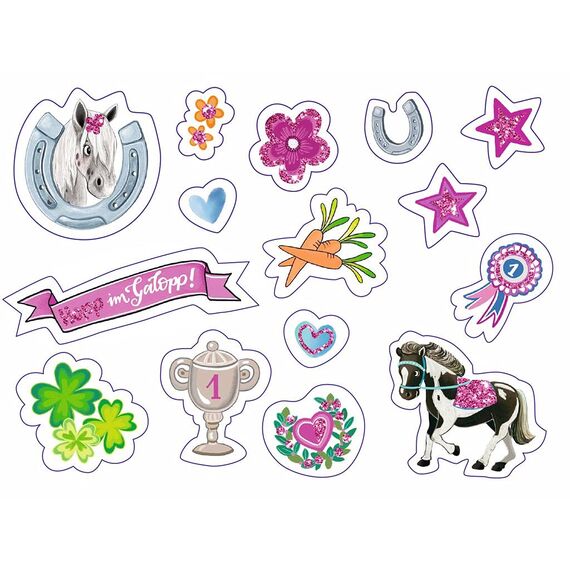 moses. Pferde Briefpapier-Set - Briefbögen, Briefumschläge und bunte Sticker in einer praktischen Aufbewahrungsmappe, Utensilien für Brief-FreundInnen, 26246