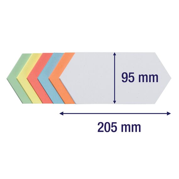 FRANKEN Moderationskarten Rhombus, 205 x 95 mm, sortiert, 500 Stück, farblich sortiert, UMZ 920 99