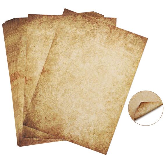 60 Blatt Briefpapier Altes Papier Vintage Absofine Alt Casanova Mittelalterliches Briefpapier DIN A4 Beidseitig 100g