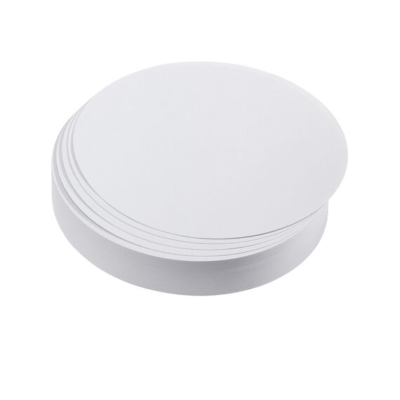 FRANKEN Moderationskarten Kreis groß, 195 mm, 500 Stück, Präsentationskarten ideal für Meetings, Trainings, Schulungen im Büro oder Hotel und Lehrer in der Schule, Metaplankarten, Weiß, UMZ 20 09