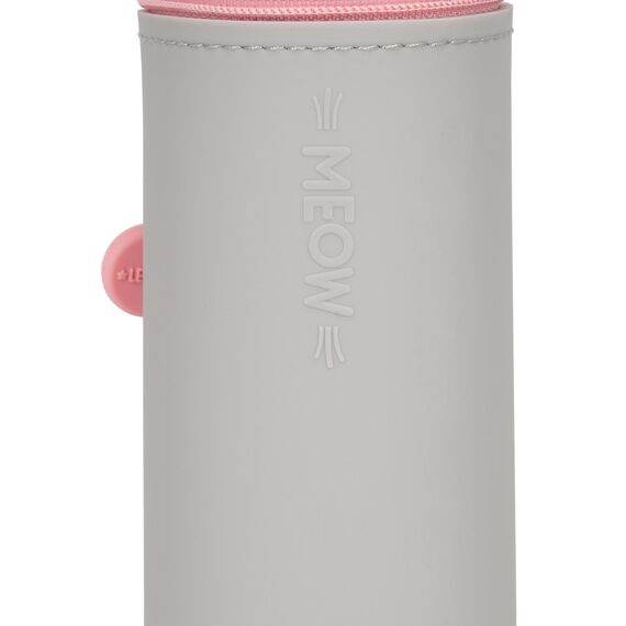 Legami - Kawaii 2-in-1 Schulmäppchen aus weichem Silikon, Tischstifthalter, Reißverschluss, Buntstifte, Marker, H 18,5 cm