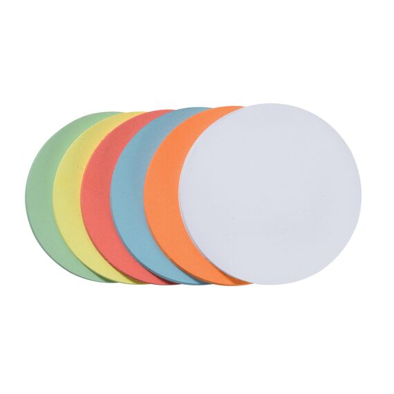 FRANKEN Moderationskarten Kreis mittel, 140 mm, 500 Stück, Präsentationskarten ideal für Meetings, Trainings, Schulungen im Büro oder Hotel und Lehrer in der Schule, Metaplankarten, Bunt, UMZ 14 99