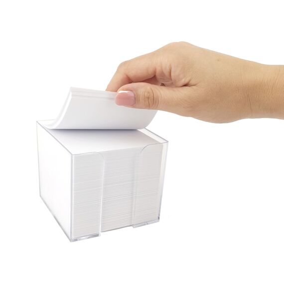 D.RECT Zettelklotz Notizklotz Ersatzpapier (für Zettelbox) | 85x85x40mm circa 350 blatt | Weiß