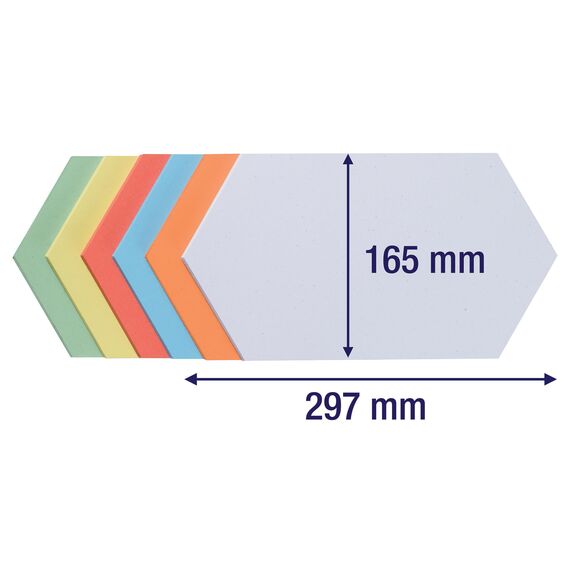 FRANKEN Moderationskarten Königswabe, 297 x 165 mm, sortiert, 500 Stück, farblich sortiert, UMZ 1730 99