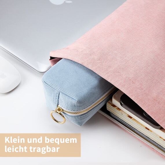 KALIDI Mäppchen Federmäppchen Mädchen Teenager Stiftetasche Stiftemappe Cord-Stoff Federtasche Pencil Case Schulmäppchen