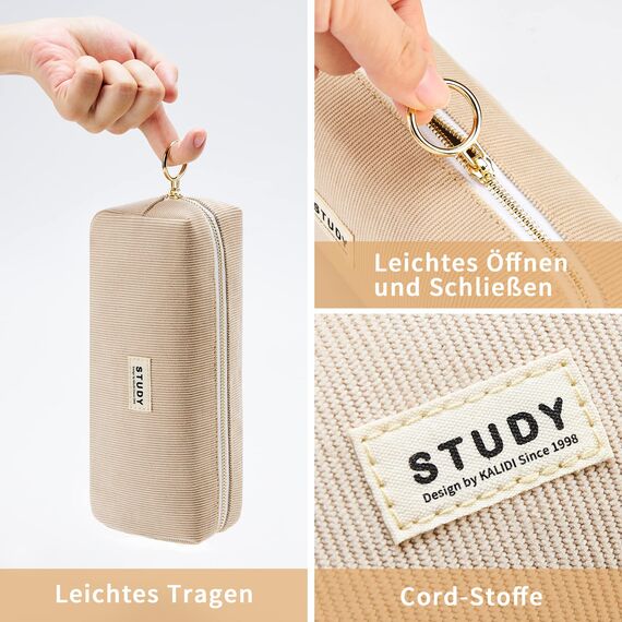 KALIDI Mäppchen Federmäppchen Mädchen Teenager Stiftetasche Stiftemappe Cord-Stoff Federtasche Pencil Case Schulmäppchen