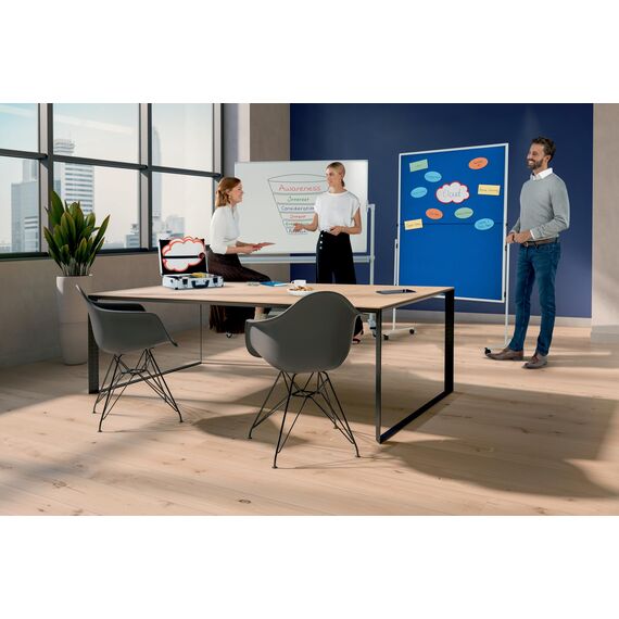 FRANKEN Moderationskarten Rechteck, 205 x 95 mm, 500 Stück, Präsentationskarten ideal für Meetings, Trainings, Schulungen im Büro oder Hotel und Lehrer in der Schule, Metaplankarten, Weiß, UMZ 1020 09