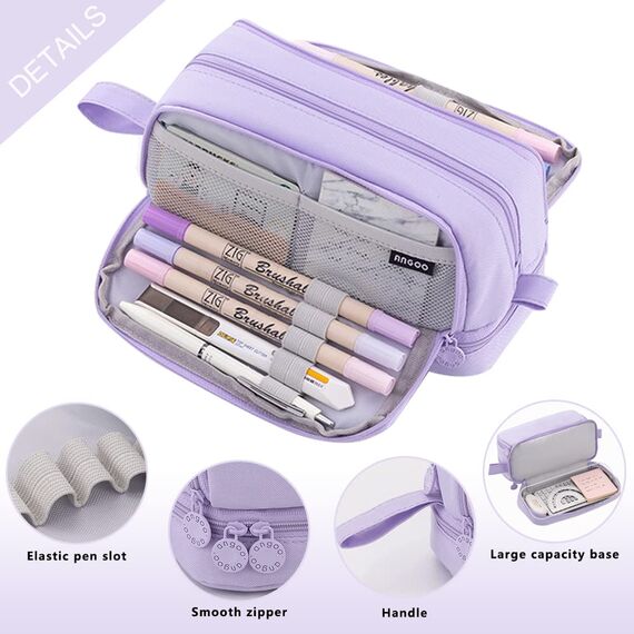 Mailain Federmäppchen Mäppchen für Mädchen Teenager, Groß Federtasche Federmappe Erwachsene Etui Schule 4 Fächer Pencil Cases