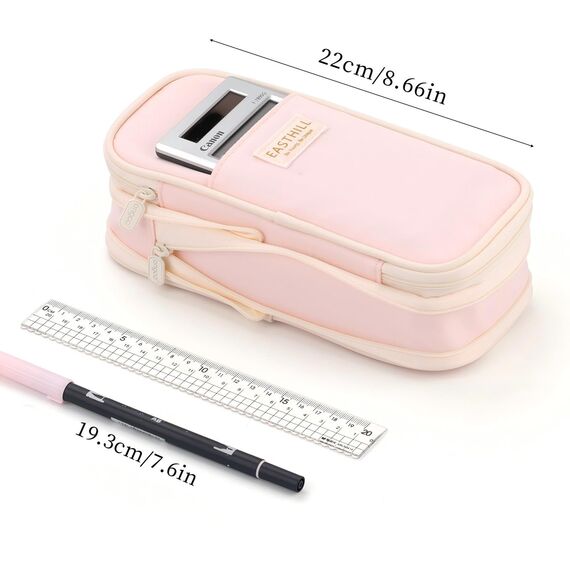EASTHILL Federmäppchen mit großem Fassungsvermögen, großes Federmäppchen, Schreibwaren-Stifttasche für Teenager-Rosa
