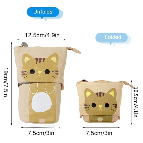 YeahBoom Federmäppchen Reißverschluss,2-in-1 Schlampermäppchen und Stifteköcher,Federmäppchen Mädchen,Ständer Bleistifthalter,Teleskopisch Mäppchen,Stifteköcher für Teenager Schülerin