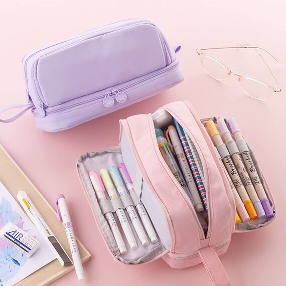 Mailain Federmäppchen Mäppchen Mädchen Teenager, Groß Federtasche Federmappe Erwachsene Etui Schule 4 Fächer Pencil Cases