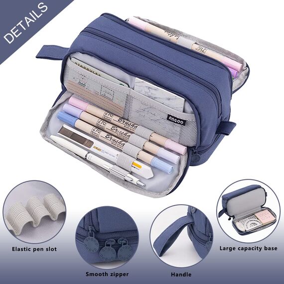 Mailain Federmäppchen Mäppchen für Jungen Mädchen Teenager, Groß Federtasche Federmappe Erwachsene Etui Schule 4 Fächer Pencil Cases