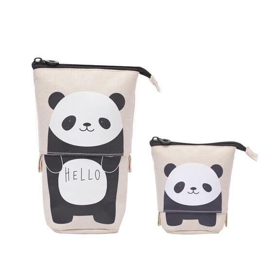 YeahBoom Federmäppchen Reißverschluss,2-in-1 Schlampermäppchen und Stifteköcher,Federmäppchen Mädchen,Ständer Bleistifthalter,Teleskopisch Mäppchen,Stifteköcher für Teenager Schülerin