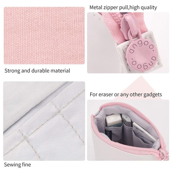 YeahBoom Federmäppchen Reißverschluss,2-in-1 Schlampermäppchen und Stifteköcher,Federmäppchen Mädchen,Ständer Bleistifthalter,Teleskopisch Mäppchen,Stifteköcher für Teenager Schülerin