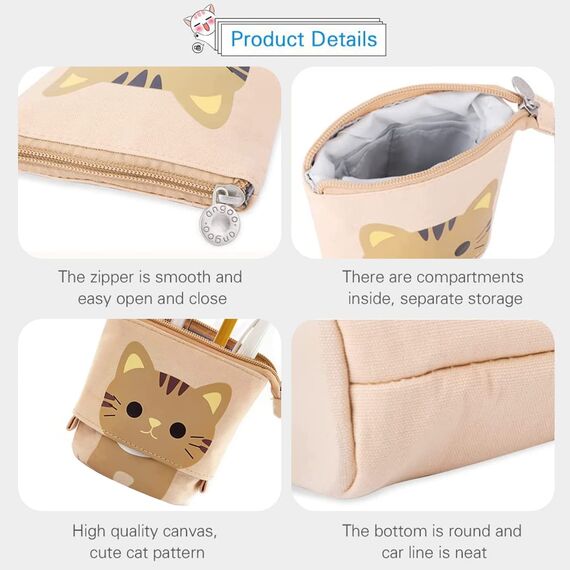 YeahBoom Federmäppchen Reißverschluss,2-in-1 Schlampermäppchen und Stifteköcher,Federmäppchen Mädchen,Ständer Bleistifthalter,Teleskopisch Mäppchen,Stifteköcher für Teenager Schülerin