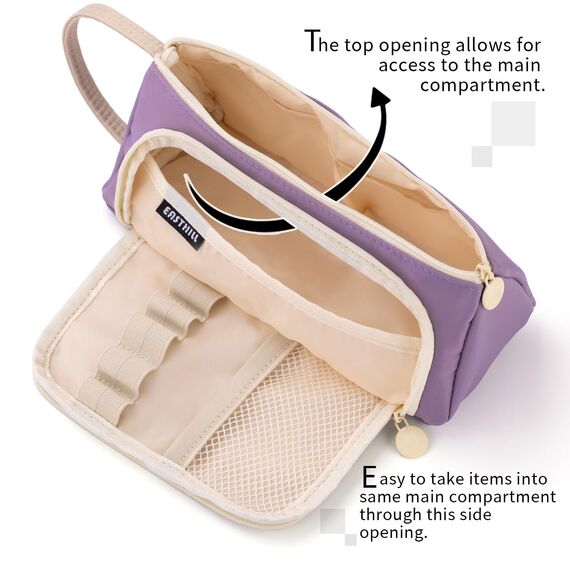 EASTHILL Federmäppchen Pencil case mit grossem Fassungsvermögen Mäppchen Schreibwarenbeutel Bleistift Beutel für Middle High School College Office Studentin Mädchen Erwachsener-Purple