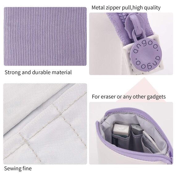 YeahBoom Federmäppchen Reißverschluss,2-in-1 Schlampermäppchen und Stifteköcher,Federmäppchen Mädchen,Ständer Bleistifthalter,Teleskopisch Mäppchen,Stifteköcher für Teenager Schülerin