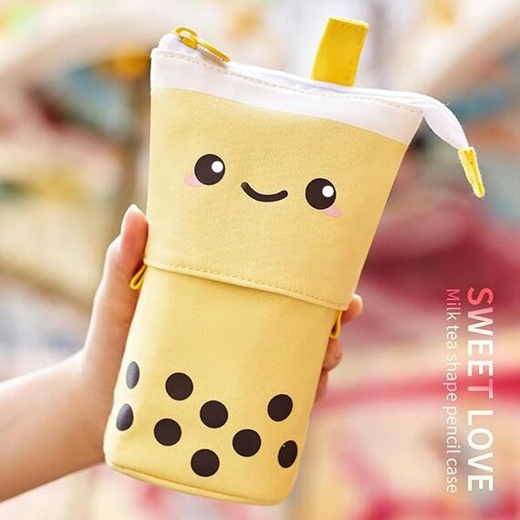 YeahBoom Federmäppchen Reißverschluss,2-in-1 Schlampermäppchen und Stifteköcher,Federmäppchen Mädchen,Ständer Bleistifthalter,Teleskopisch Mäppchen,Stifteköcher für Teenager Schülerin