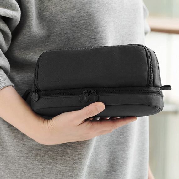 Mailain Federmäppchen Mäppchen für Jungen Mädchen Teenager, Groß Federtasche Federmappe Erwachsene Etui Schule 4 Fächer Pencil Cases (Schwarz)