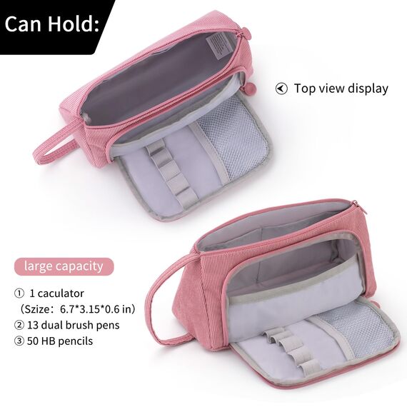 EASTHILL Federmäppchen mit grossem Fassungsvermögen Mäppchen Schreibwarenbeutel Bleistift Beutel für Middle High School College Mädchen Erwachsener Teenager Geschenk -Pink