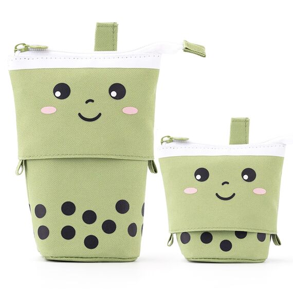 YeahBoom Federmäppchen Reißverschluss,2-in-1 Schlampermäppchen und Stifteköcher,Federmäppchen Mädchen,Ständer Bleistifthalter,Teleskopisch Mäppchen,Stifteköcher für Teenager Schülerin