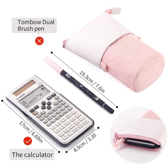 YeahBoom Federmäppchen Reißverschluss,2-in-1 Schlampermäppchen und Stifteköcher,Federmäppchen Mädchen,Ständer Bleistifthalter,Teleskopisch Mäppchen,Stifteköcher für Teenager Schülerin