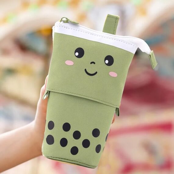 YeahBoom Federmäppchen Reißverschluss,2-in-1 Schlampermäppchen und Stifteköcher,Federmäppchen Mädchen,Ständer Bleistifthalter,Teleskopisch Mäppchen,Stifteköcher für Teenager Schülerin